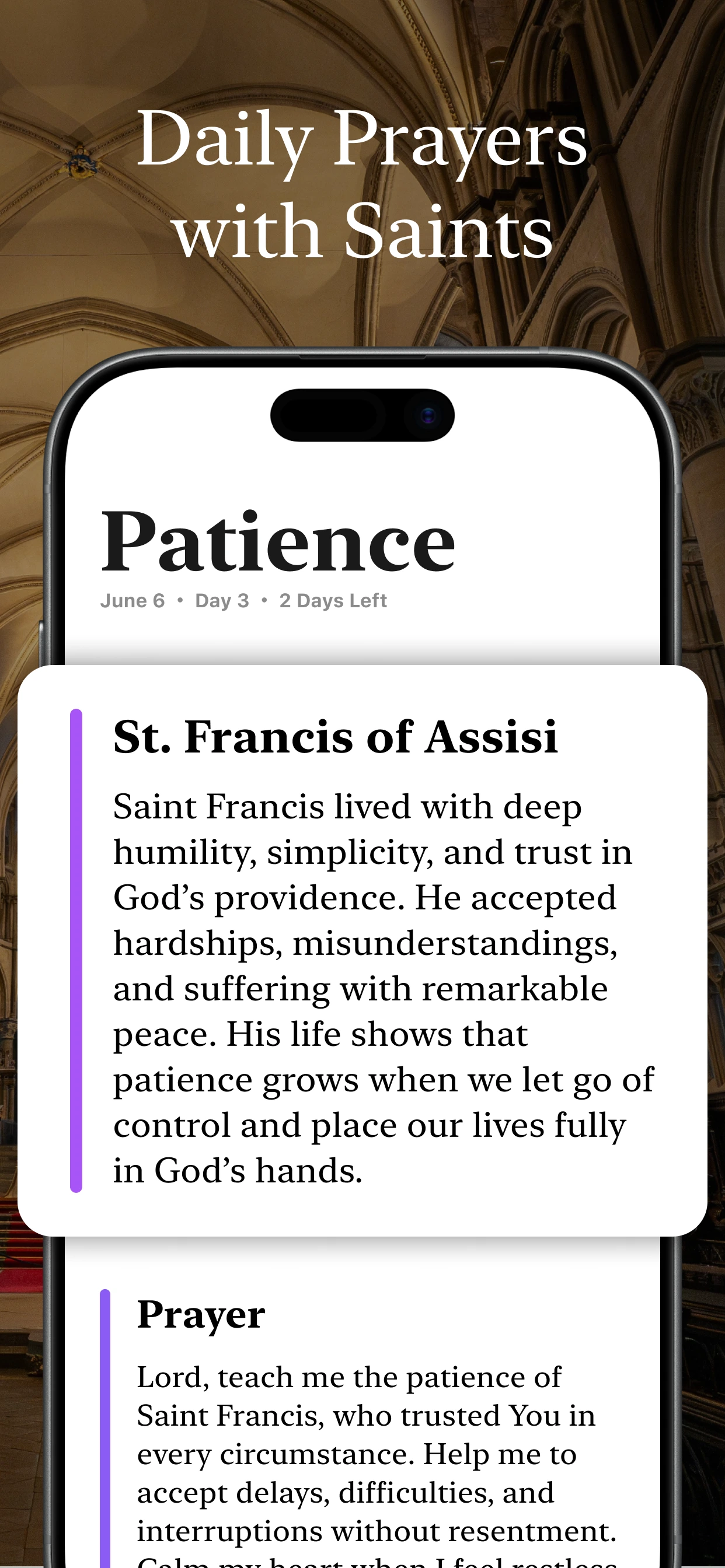 Detailed daily prayer for every day, inspired by scripture and faith